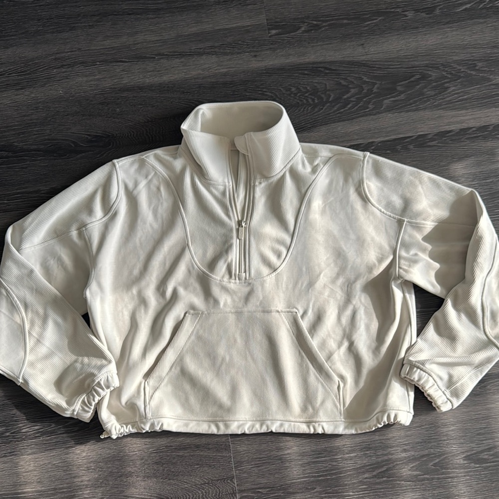 Lululemon Softstreme crème/bone Quarter-Zip Pullover
